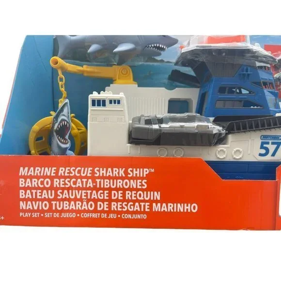 Matchbox Shark Ship Floats in‎ Water Rescue on Land
